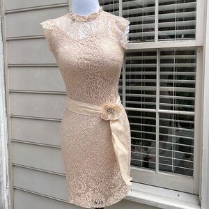 Bar III Lace Overlay Dress Size S